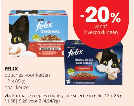 Promotie: FELIX pouches voor katten