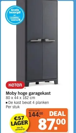 Aanbieding: Moby hoge garagekast