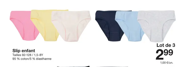 Offre: Slip enfant