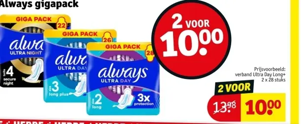 Aanbieding: Always gigapack