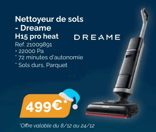 Offre: Nettoyeur de sols - Dreame H15 pro heat