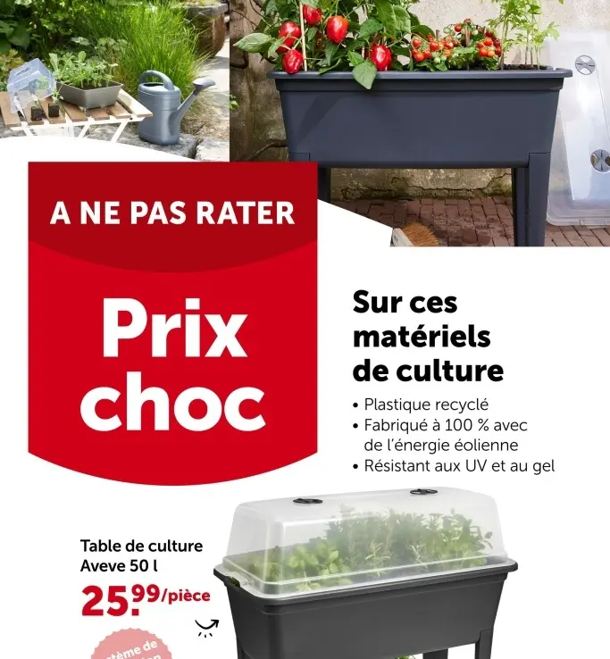 Offre: Table de culture Aveve