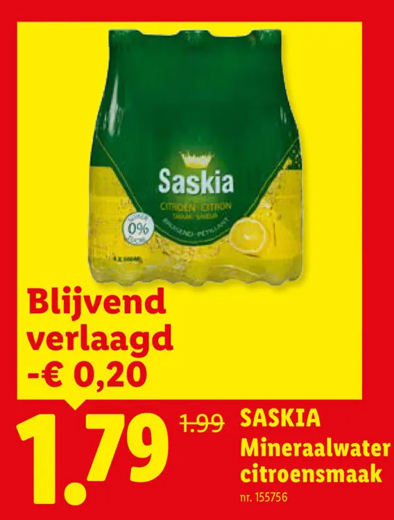 Promotie: Mineraalwater citroensmaak