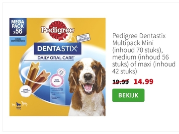 Aanbieding: Pedigree Dentastix Multipack Mini