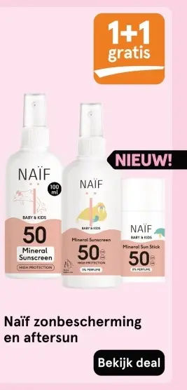 Aanbieding: Naïf zonbescherming en aftersun