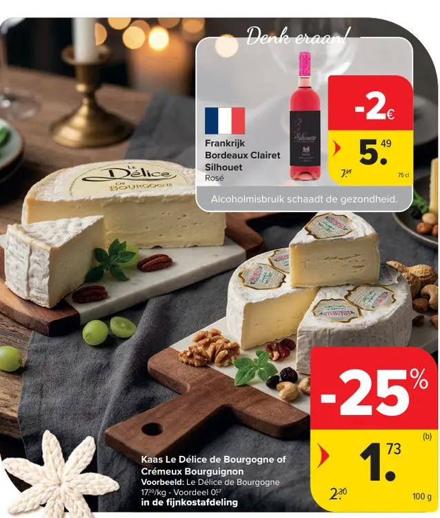 Promotie: Kaas Le Délice de Bourgogne of Crémeux Bourguignon