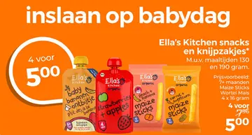 Aanbieding: Ella's Kitchen snacks en knijpzakjes