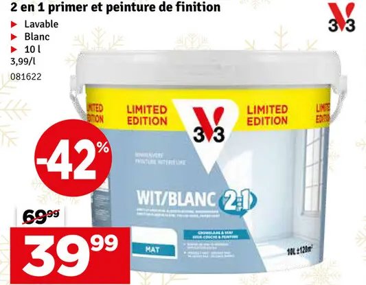 Offre: primer et peinture de finition