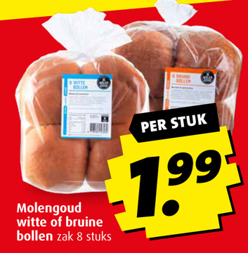 Aanbieding: Molengoud witte of bruine bollen