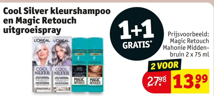 Aanbieding: Cool Silver kleurshampoo en Magic Retouch uitgroeispray
