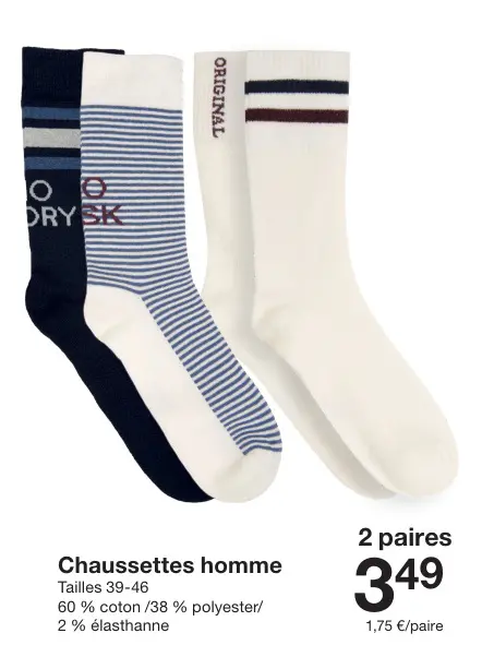 Offre: Chaussettes Le Coq Sportif homme