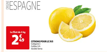 Offre: CITRONS POUR LE JUS