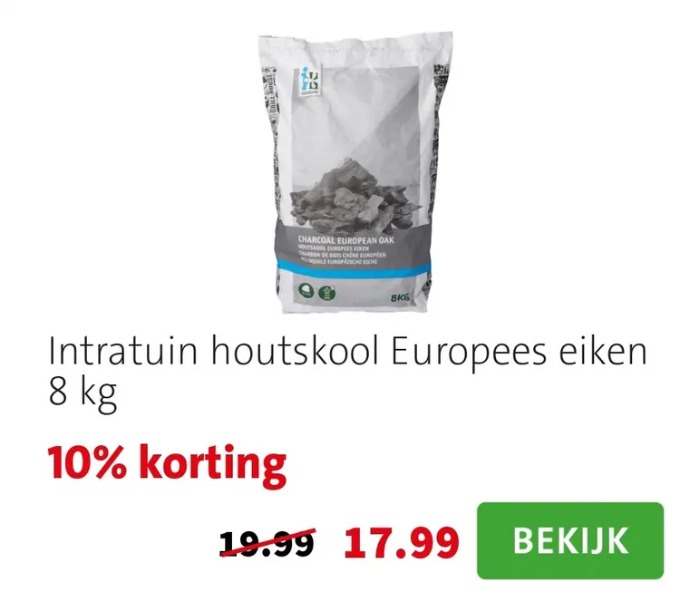 Aanbieding: Intratuin houtskool Europees eiken