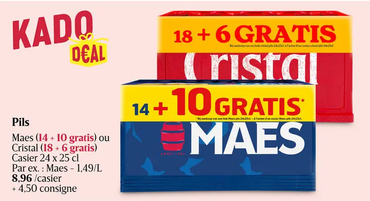 Offre: Maes | Bière blde | Pils | 5.2%ALC | 14+10