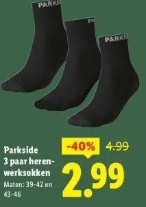 Aanbieding: 3 paar herenwerksokken