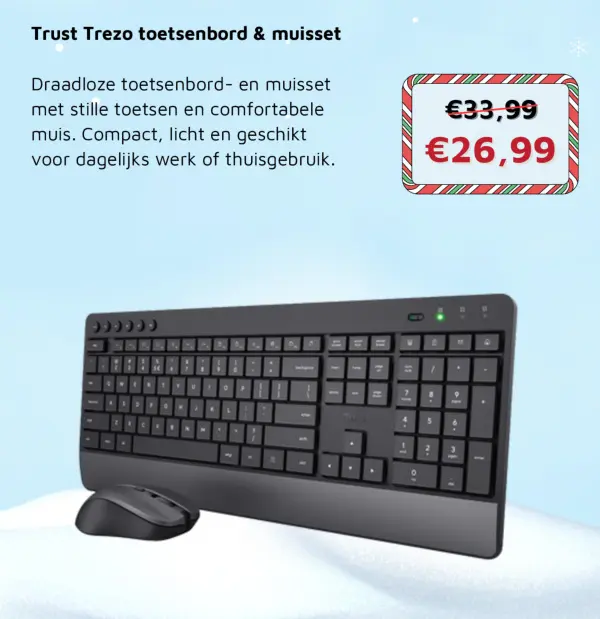 Aanbieding: Trust Trezo toetsenbord & muisset