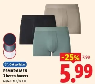 Aanbieding: 3 heren boxers