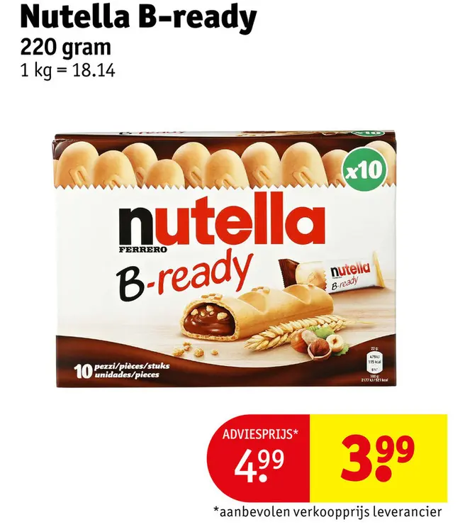 Promotie: Nutella B-ready