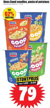 Aanbieding: Unox Good noodles, pasta of potatoes