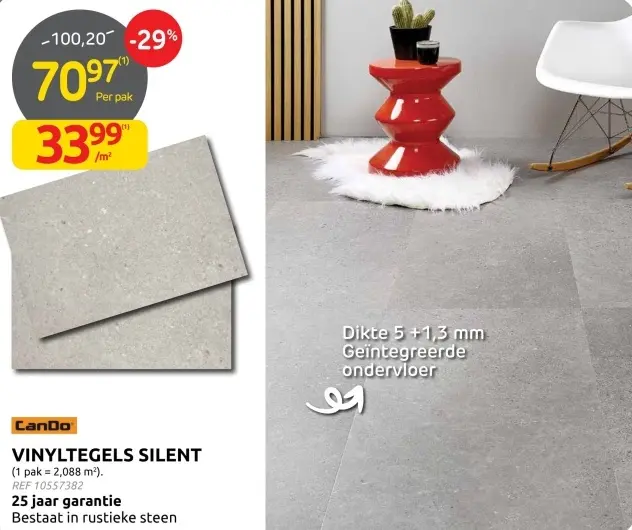 Promotie: Vinyltegels silent