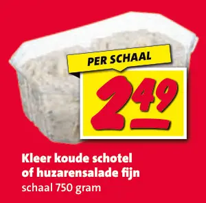 Aanbieding: Koude schotel of huzarensalade fijn