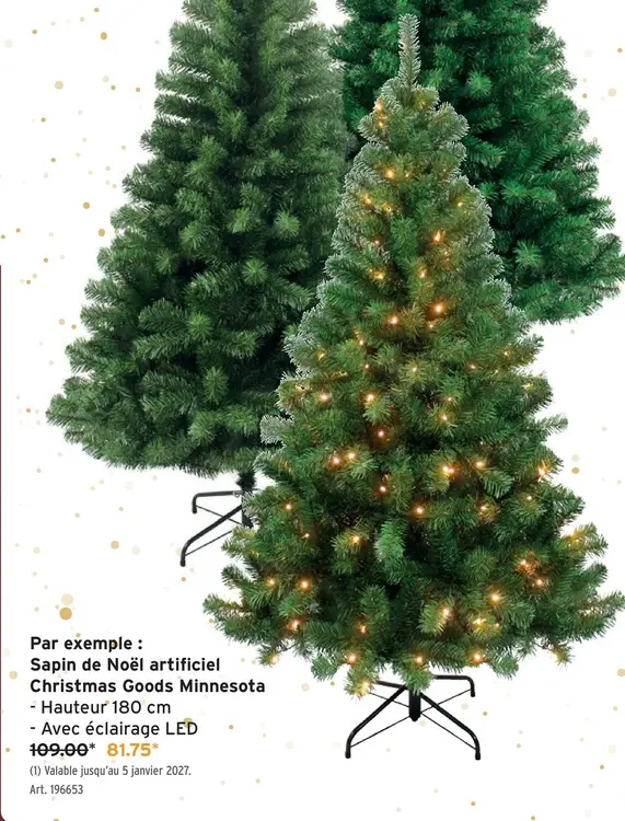 Offre: Sapin de Noël artificiel Christmas Goods Minnesota