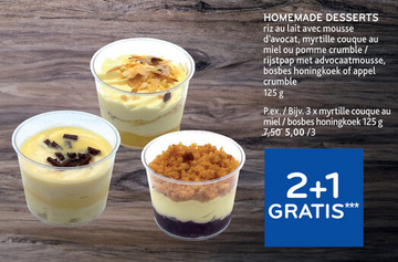 Offre: HOMEMADE DESSERTS riz au lait avec mousse d'a