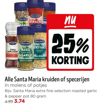 Aanbieding: Alle Santa Maria kruiden of specerijen