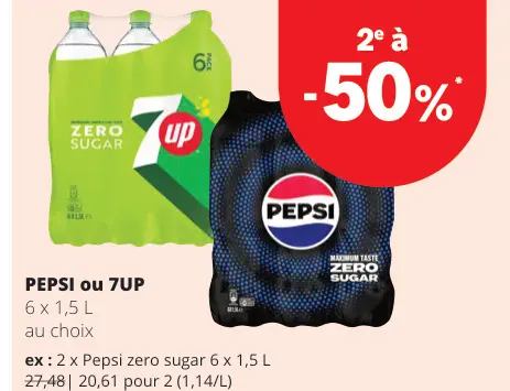 Offre: PEPSI ou 7UP