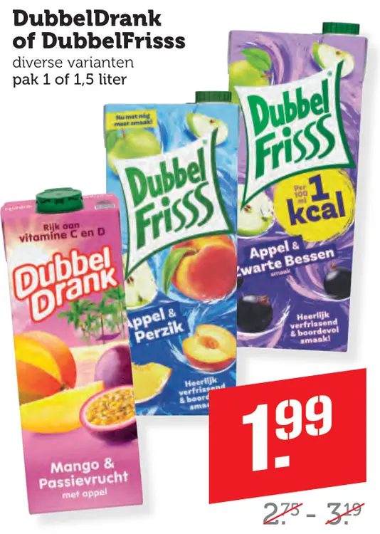 Aanbieding: DubbelDrank of DubbelFrisss