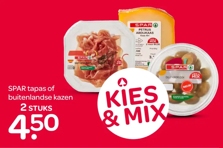 Aanbieding: Tapas of buitenlandse kazen
