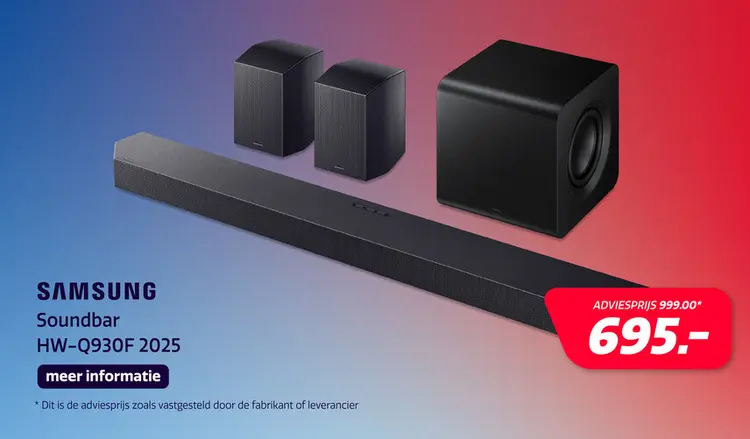 Aanbieding: Samsung Cinematic Soundbar HW-Q930F 2025