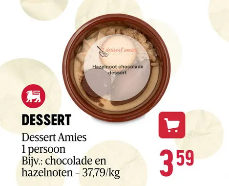 Aanbieding: Dessert Amies Hazelnoot chocolade dessert