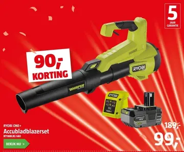 Aanbieding: RYOBI ONE+ Accubladblazerset