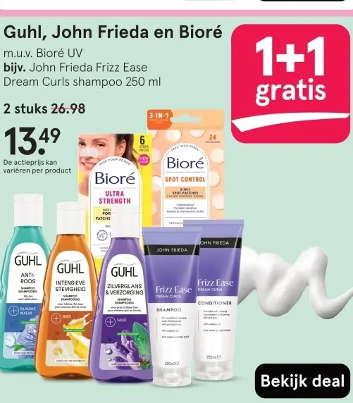 Aanbieding: Guhl, John Frieda en Bioré