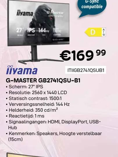 Promotie: G-master gb2741qsu-b1