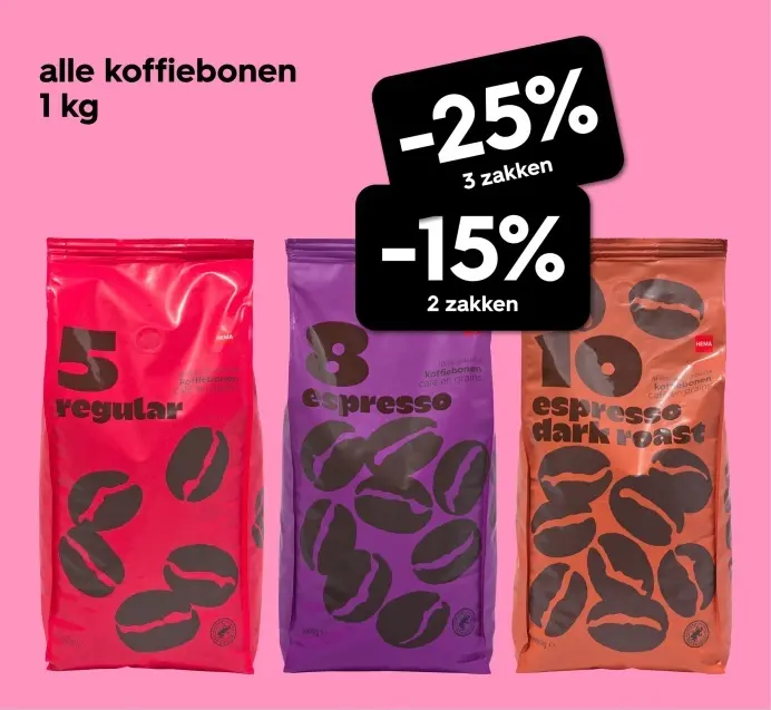 Promotie: Alle koffiebonen 1 kg