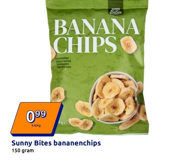 Aanbieding: Sunny Bites bananenchips