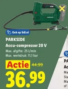 Aanbieding: Accu-compressor 20 V