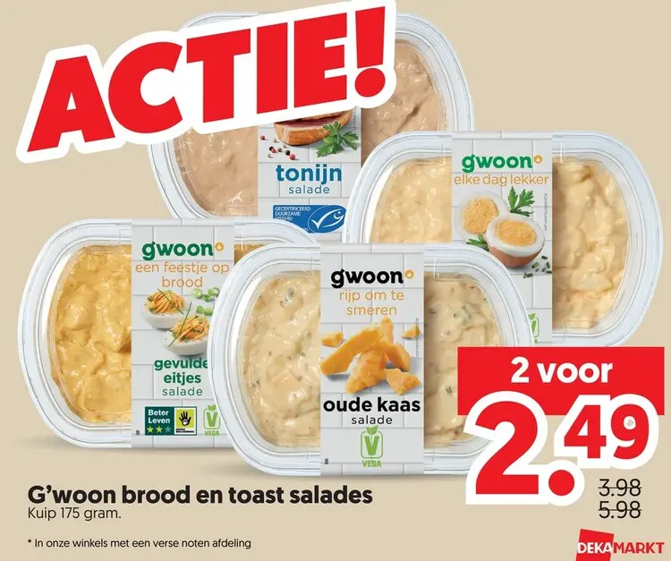 Aanbieding: Brood en toast salades