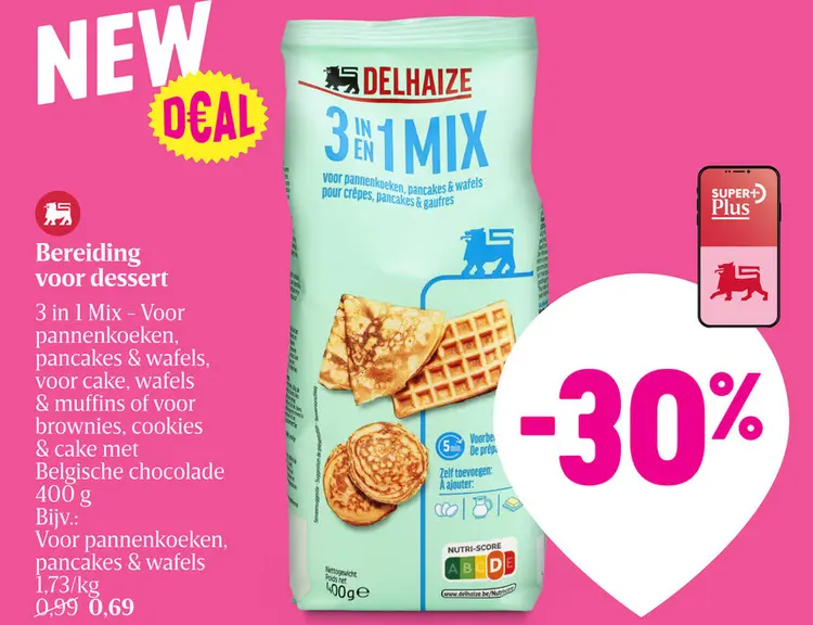 Promotie: 3 in 1 Mix - Voor pannenkoeken, pancakes & wafels