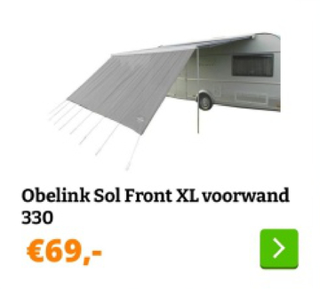 Aanbieding: Obelink Sol Front XL voorwand 330