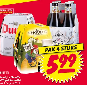 Aanbieding: Duvel, La Chouffe of Tripel Karmeliet