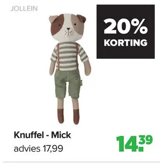 Aanbieding: Knuffel - Mick