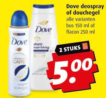 Aanbieding: Dove deospray of douchegel