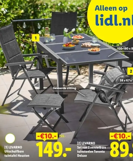Aanbieding: Uitschuifbare tuintafel Houston