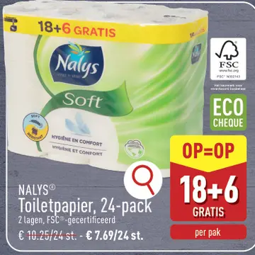 Aanbieding: Toiletpapier, 24-pack