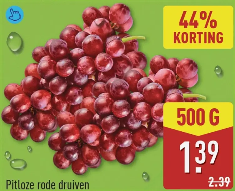 Aanbieding: Pitloze rode druiven