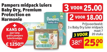 Aanbieding: Pampers midpack luiers Baby Dry, Premium Prot