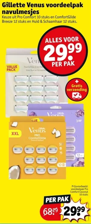 Promotie: Gillette Venus voordeelpak navulmesjes